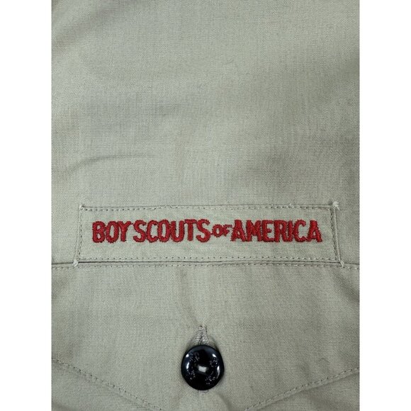 Vintage Boy Scouts Of America Mens Official Uniform Shirt Size Large Made In USA - Picture 5 of 10